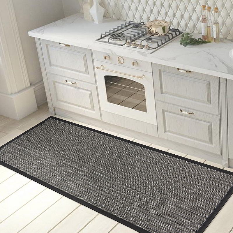 World Rug Gallery Stripe Textline Anti-Fatigue Mat