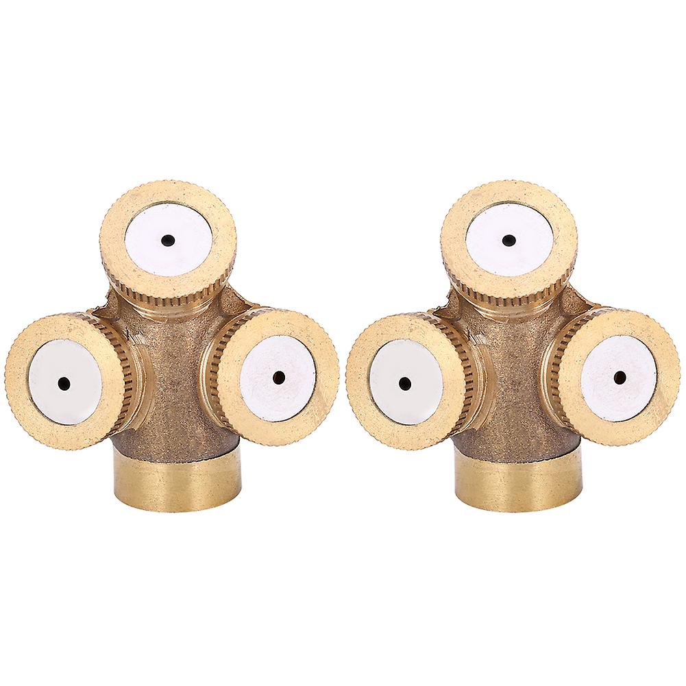 2pcs G1/2 Brass High Pressure 3nozzle For Agricultural Motorized Sprayer And Electric Sprayer Dn15