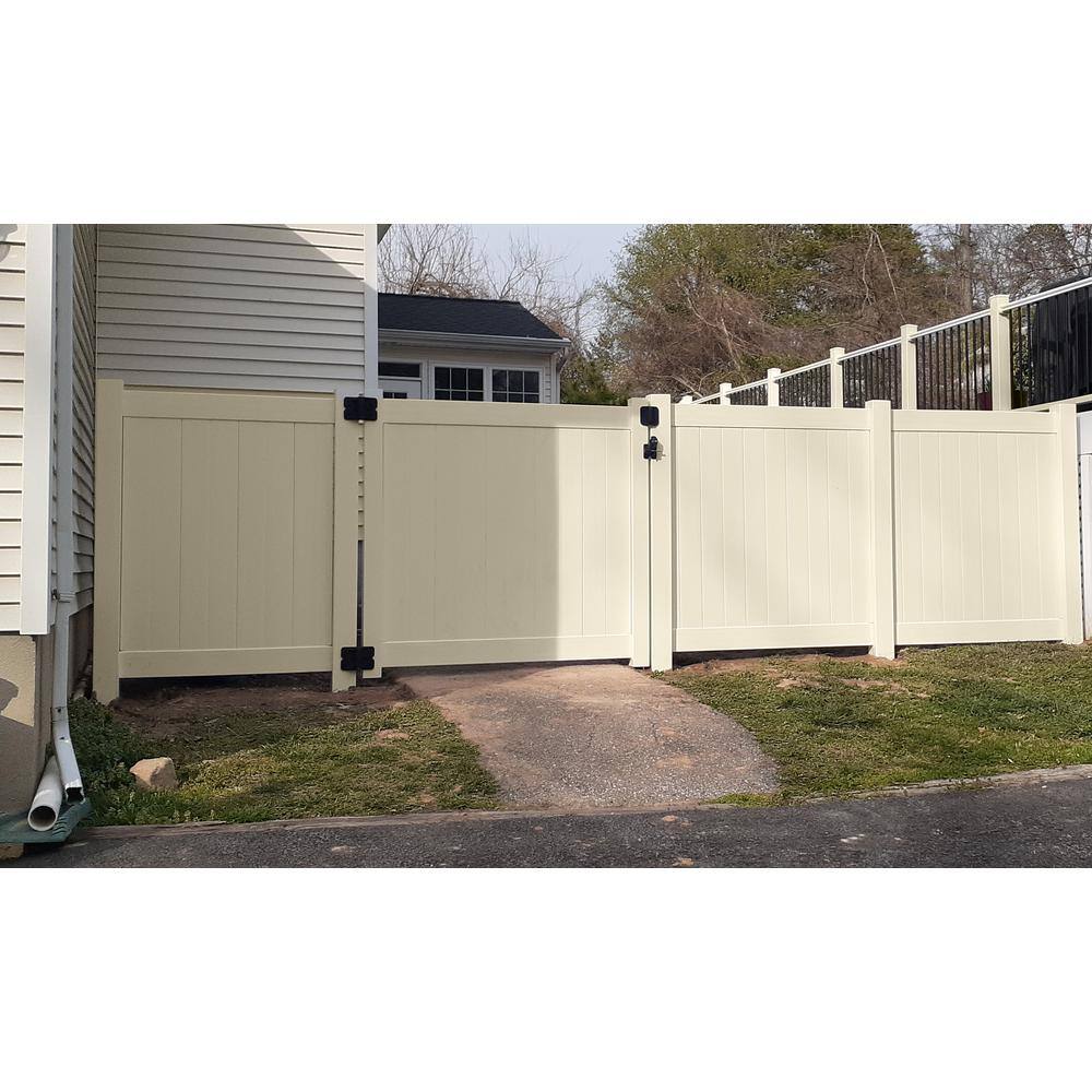 Weatherables Monroe 3 .7 ft. x 6 ft. Beige Vinyl Privacy Single Fence Gate SBPR-TG-6X44.5