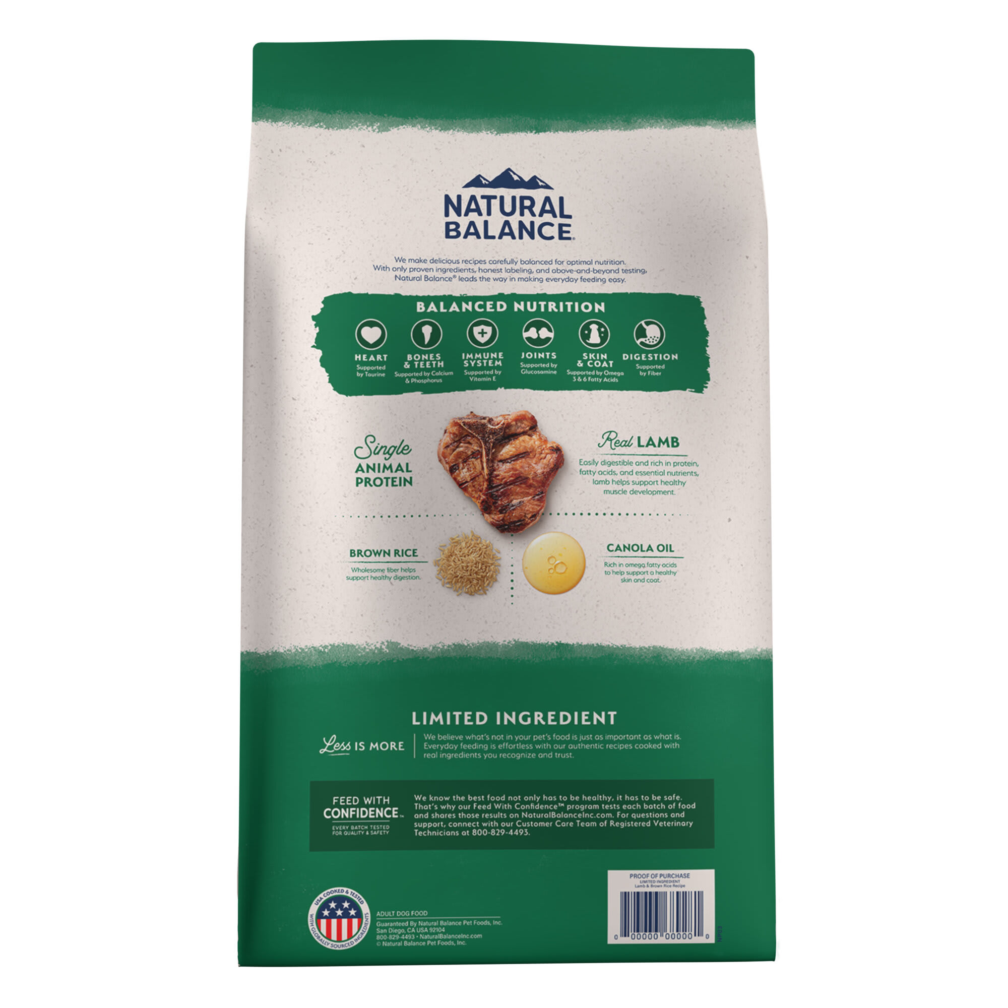 NATURAL BALANCE L.I.D. Limited Ingredient Diets Lamb amp; Brown Rice Formula Dry Dog Food， 24 lbs.