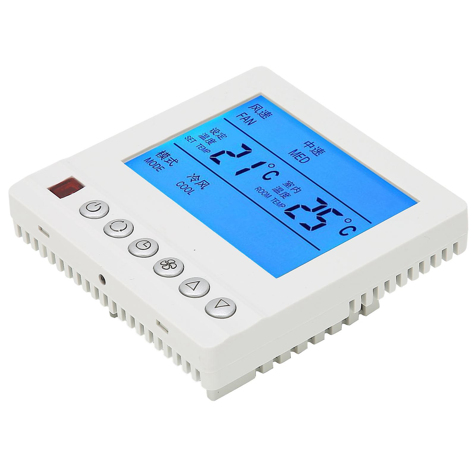 Ac220v Smart Thermostat Central Air Conditioning Water Temperature Threespeed Switch Thermostat For Indoor