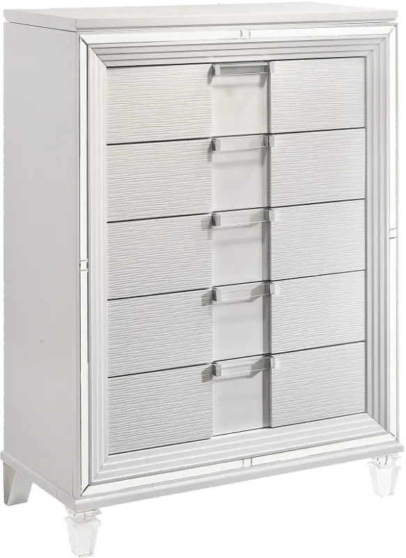 Posh White Chest of Drawers