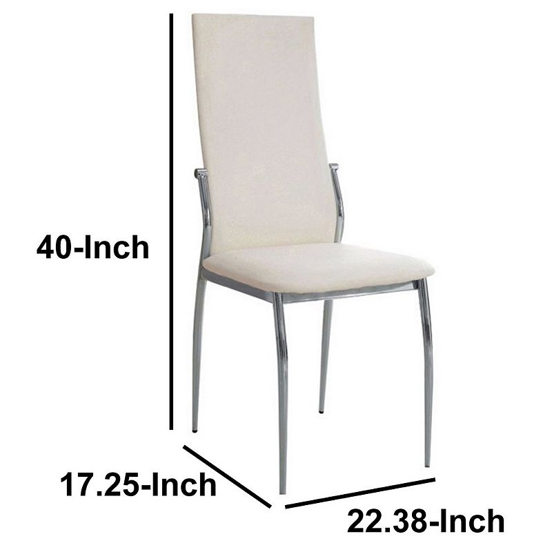 Kalawao Contemporary Side Chair， White Finish， Set of 2