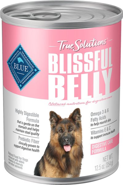 Blue Buffalo True Solutions Blissful Belly Digestive Care Formula Wet Dog Food， 12.5-oz， case of 12