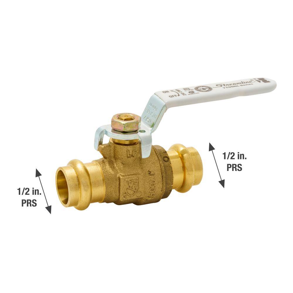 Mueller Streamline 12 in. Brass Press x Press Ball Valve 117-723HPV