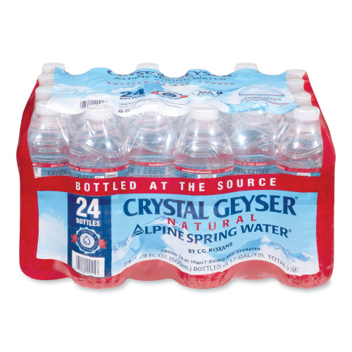 Crystal Geyser Alpine Spring Water， 16.9 oz Bottle， 24/Case， 84 Cases/Pallet (24514)