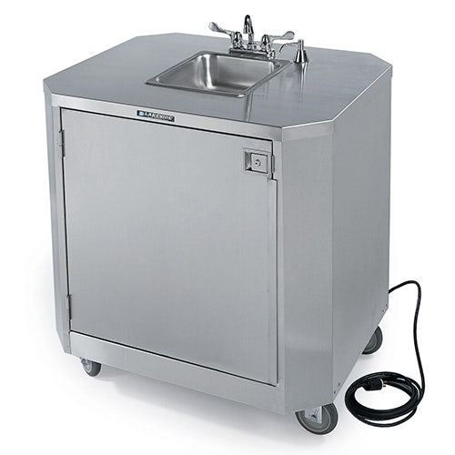 Lakeside 9610 - Hot/Cold Water Mobile Hand Washing Sink， Stainless Steel