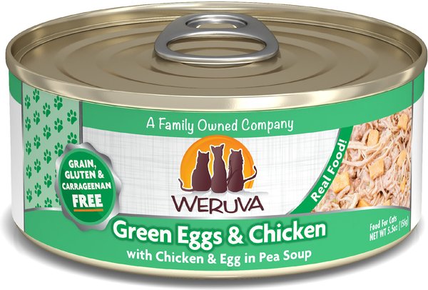 Weruva Green Eggs and Chicken with Chicken， Egg and Greens in Gravy Grain-Free Canned Cat Food