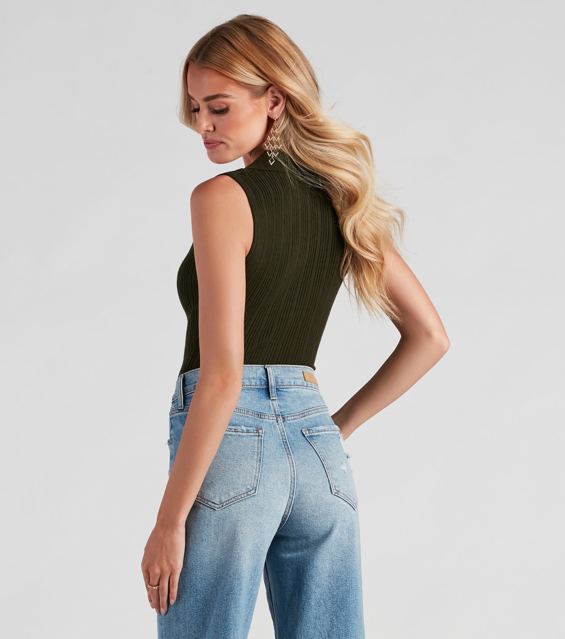 Instant Classic Collared Knit Bodysuit