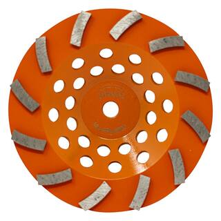 RIDGID 7 in. 12-Segment Turbo Cup Grinding Wheel HD-TAW7012L1