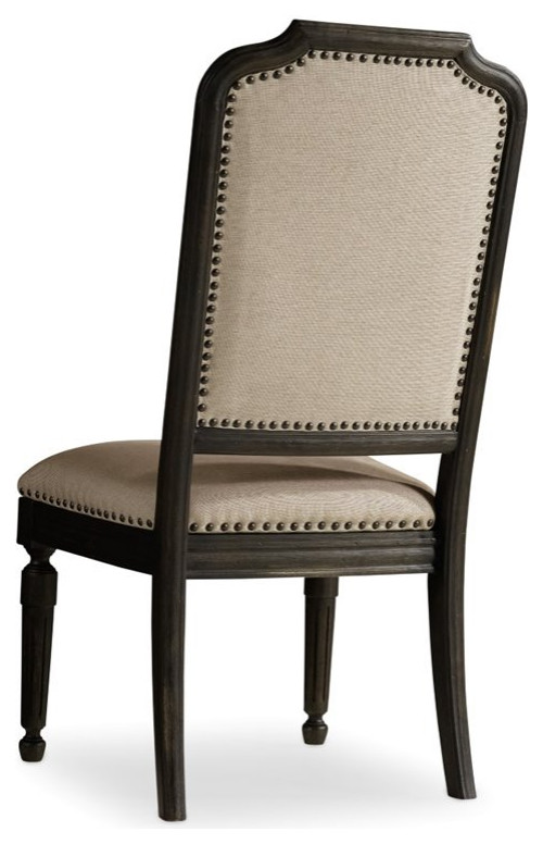 Hooker Furniture Corsica Upholstered Side Chair in Dark Wood   Traditional   Dining Chairs   by Homesquare  Houzz