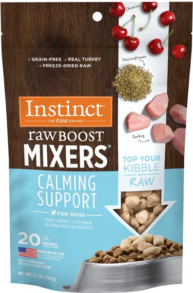 Instinct Boost Mixers Calming Support Grain-Free Freeze-Dried Raw Dog Food Topper， 5.5-oz bag