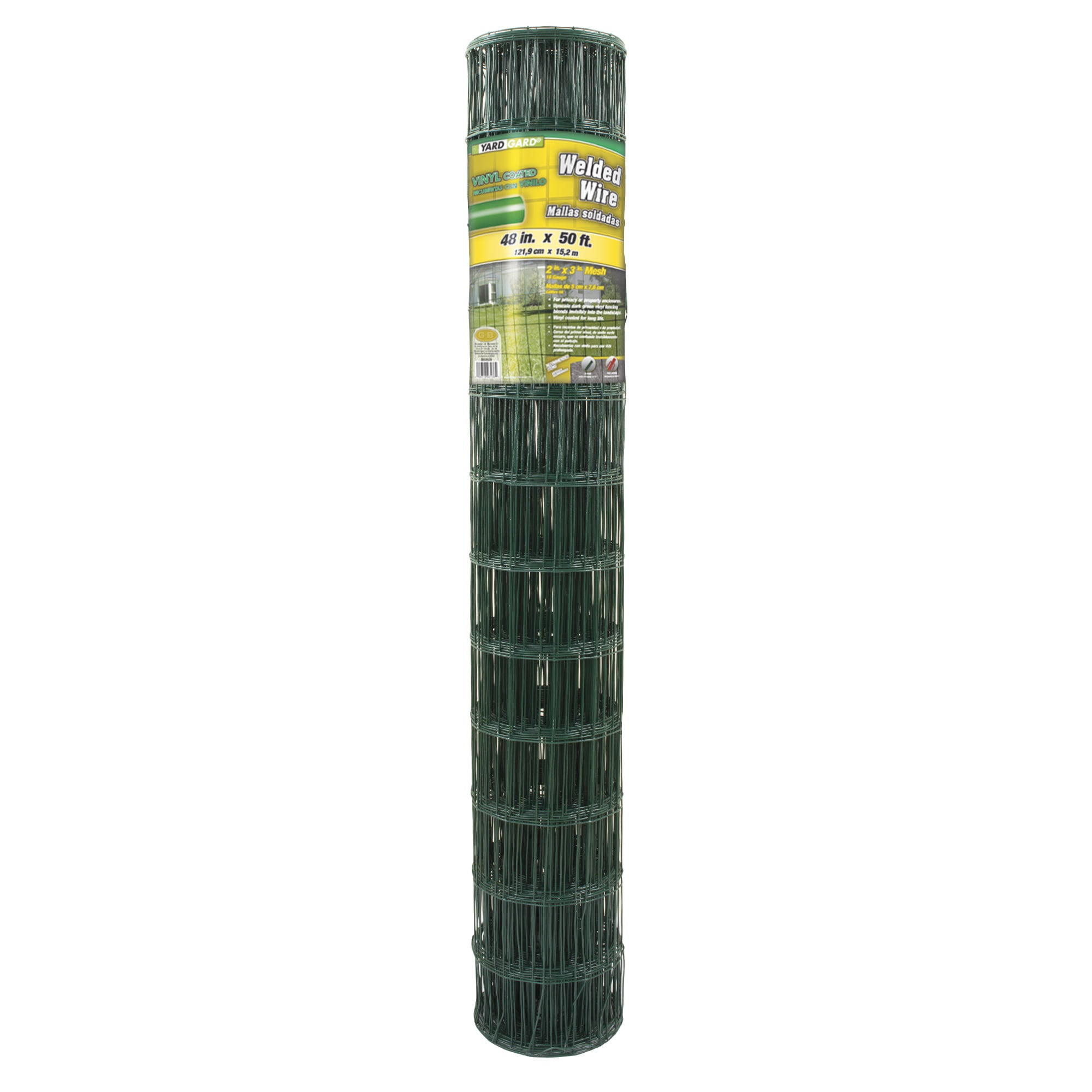 YARDGARD 4 Inch by 2 Inch Mesh, 48 Inch by 50 Foot 14 Gauge PVC Coated Welded Wire Fence