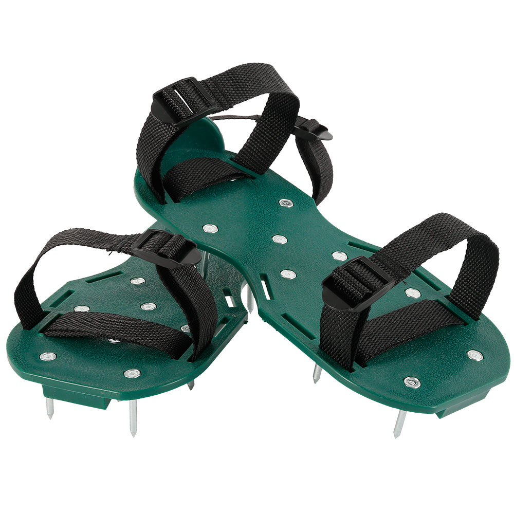 Fyeme Lawn Aerator Spike Shoes 3 Straps With Strong Metal Buckle Heavy Duty Spikes Foot Sandal Setfor Aerating Your Lawn or Yard