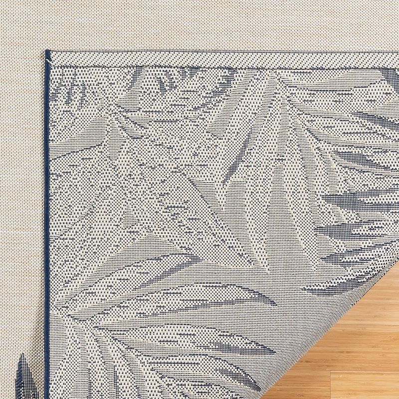 Gertmenian Avenue 33 Paseo Tropic Leaves Indoor/Outdoor Framed Rug