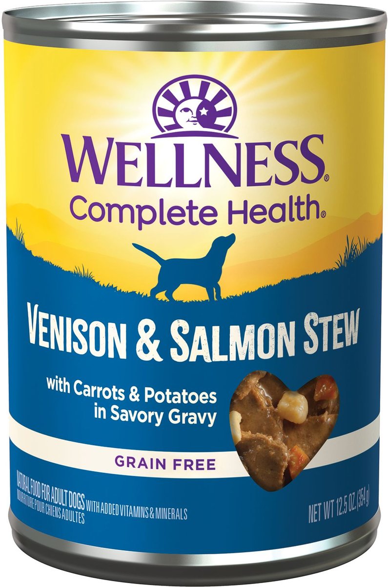 Wellness Venison and Salmon Stew with Potatoes and Carrots Canned Dog Food