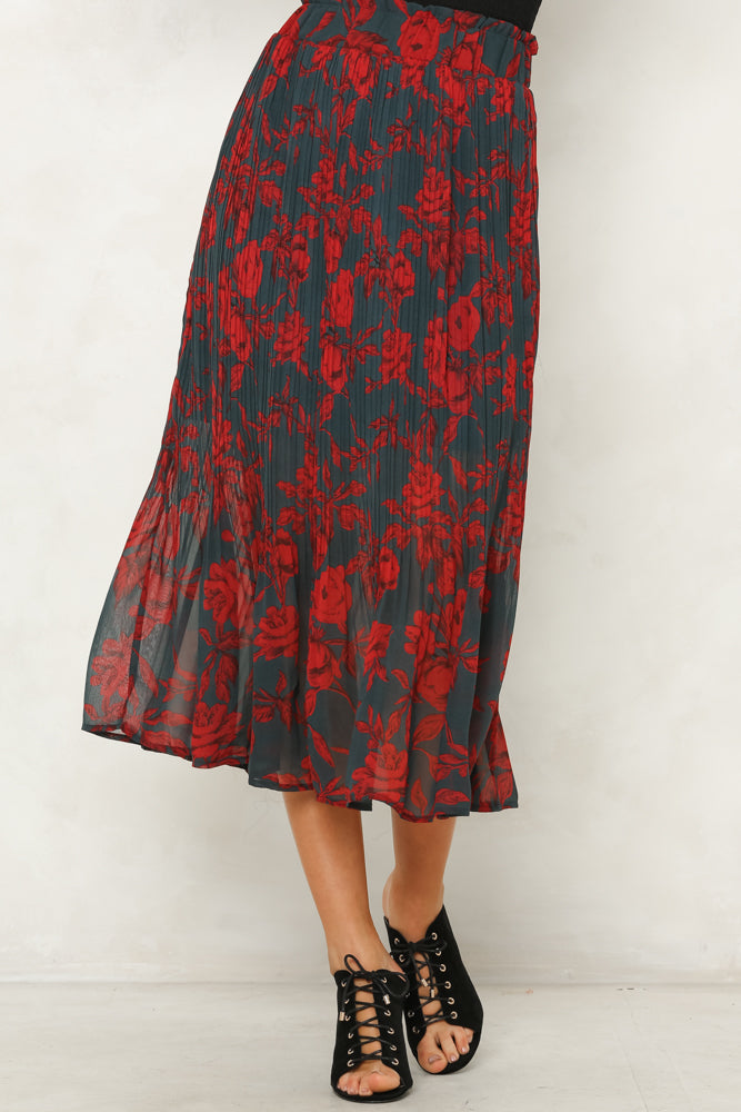 No Change Midi Skirt Forest Green