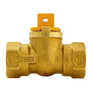 Everbilt 12 in. Brass FlatSquare Head-Handle FPT 1-Piece Body Gas Ball Valve 113-523EB