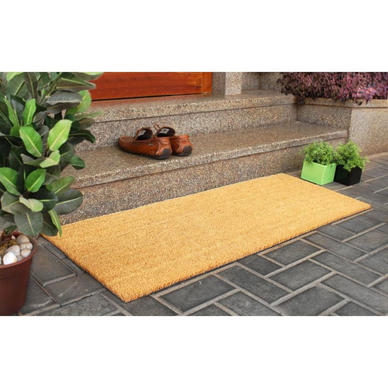 RugSmith Natural Machine Tufted Coir Doormat