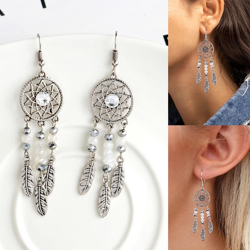 Dreamcatcher Crystal Earrings