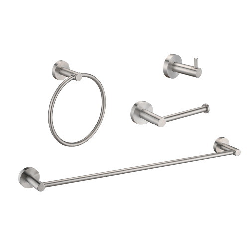 Brushed Nickel Bathroom Hardware Accessories 4 Pie...