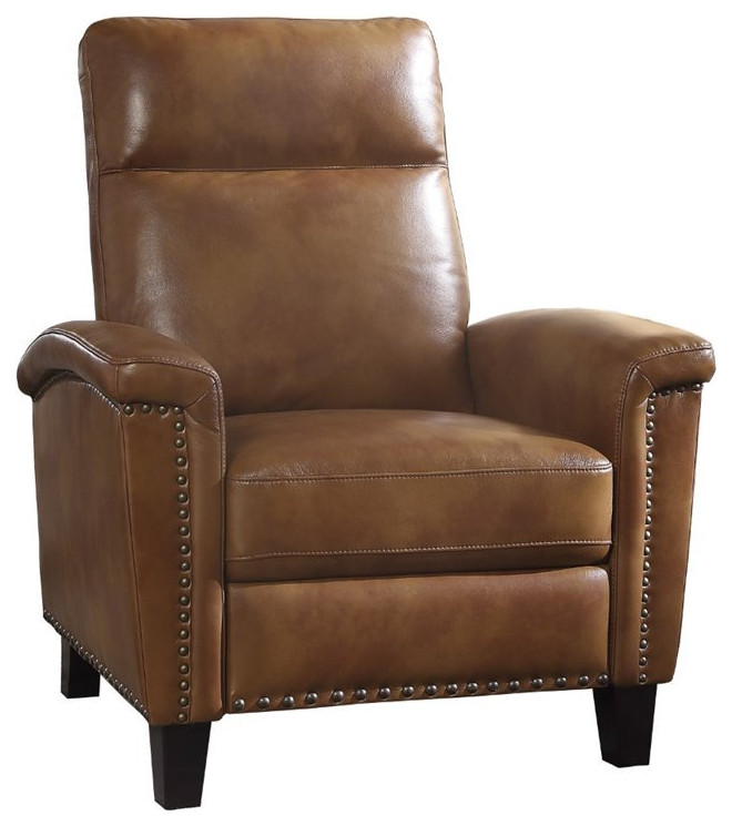 Home Square 2 Piece Faux Leather Press Back Recliner Set in Brown   Transitional   Recliner Chairs   by Homesquare  Houzz