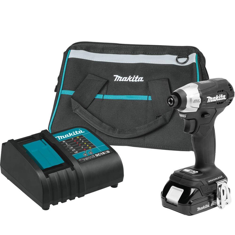 Makita 18V LXT Sub-Compact Lithium-Ion Brushless Cordless Variable Speed Impact Driver Kit (1.5Ah) XDT18SY1B