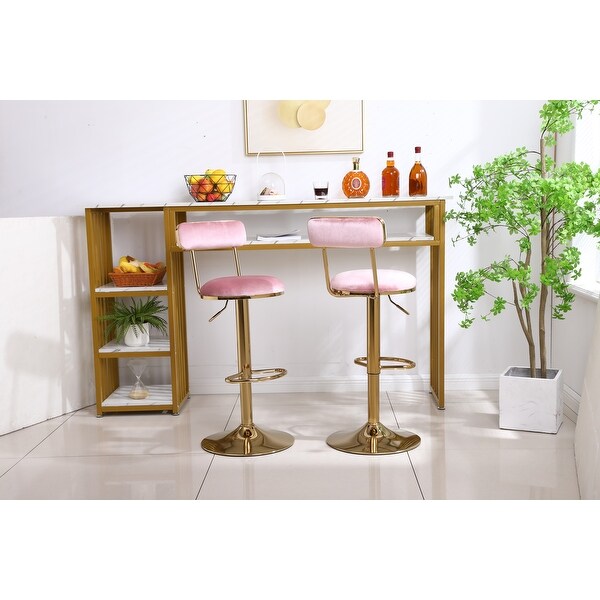 Bar Stools With Back and Footrest Counter Height Dining Chairs(Set Of 2)， Kitchen， Living Room， Bar Counter