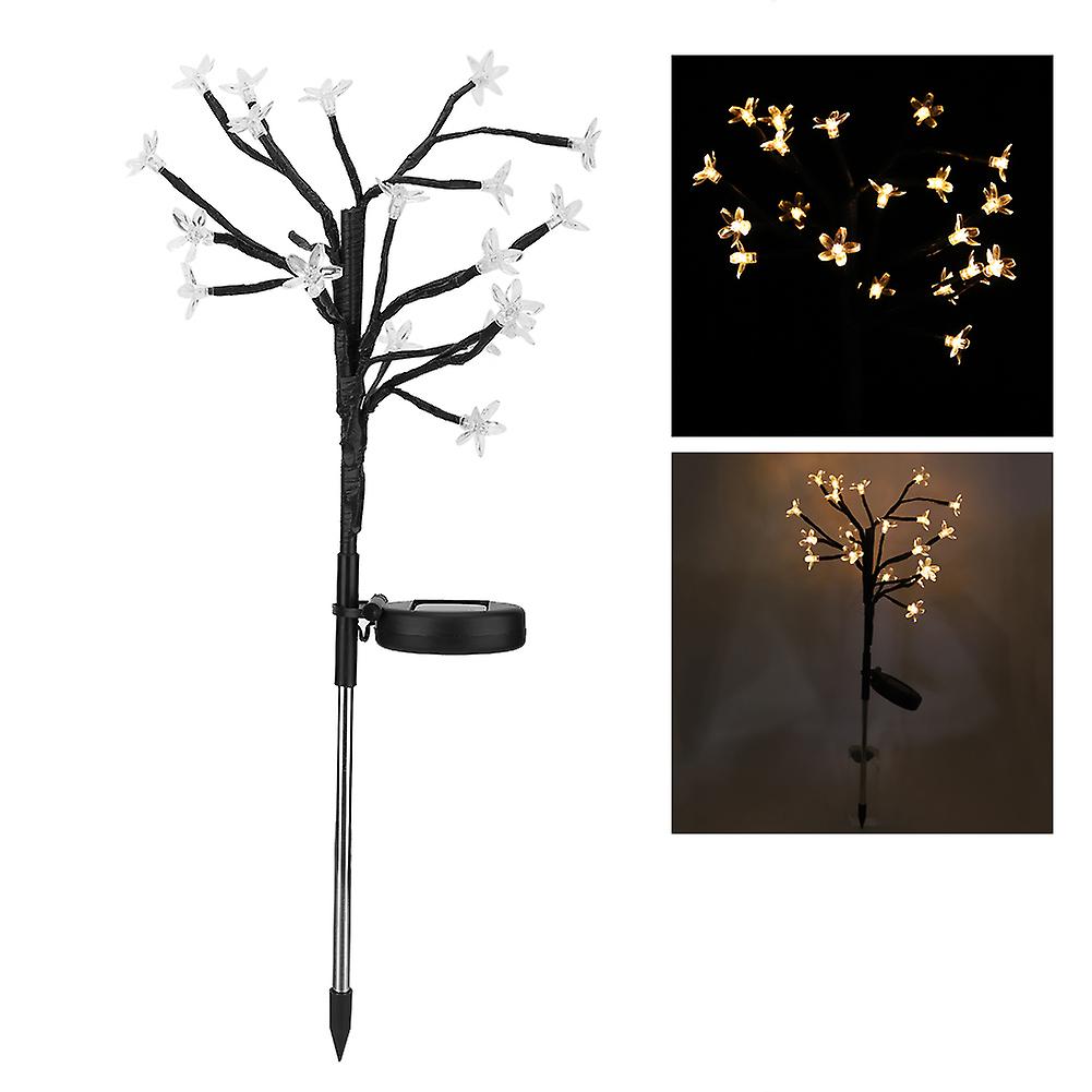 Solar Powered 20led Lawn Light Warm Peach Tree Lamp For Outdoor Garden Road Courtyard