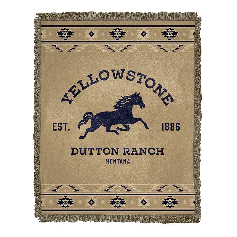 Yellowstone Dutton Ranch Horse Jacquard Throw