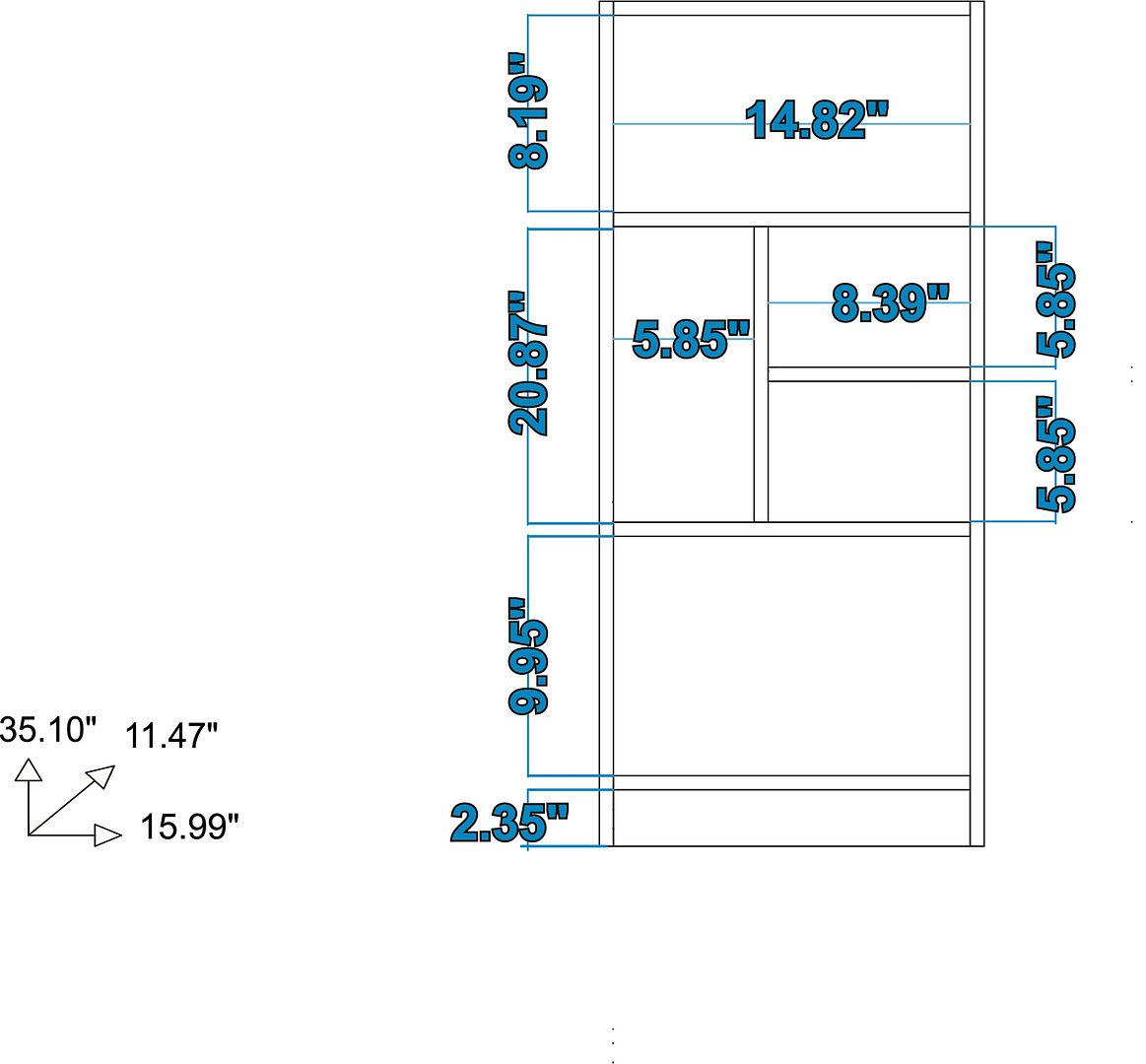 Manhattan Comfort Durable Valenca Bookcase 2.0 with 5- Shelves in White