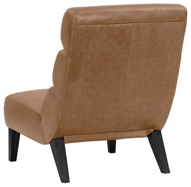 Isano Lounge Chair  Marseille Camel Leather   Transitional   Armchairs And Accent Chairs   by Peachtree Fine Furniture  Houzz