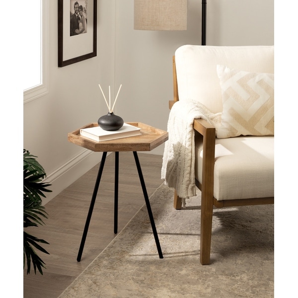 Kate and Laurel Kashvi Metal Hexagon Side Table