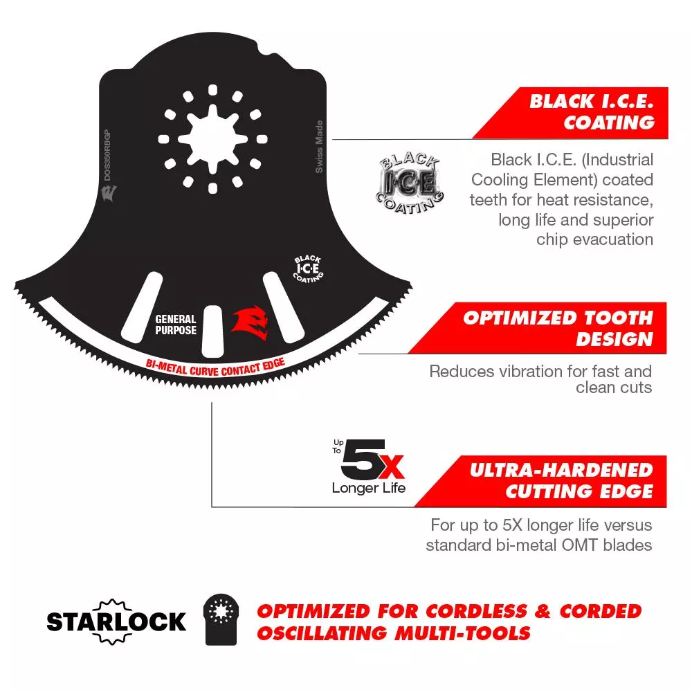 DIABLO 3-1/2 in. Universal Fit Bi-Metal Oscillating Blade for General Purpose Cuts and#8211; XDC Depot