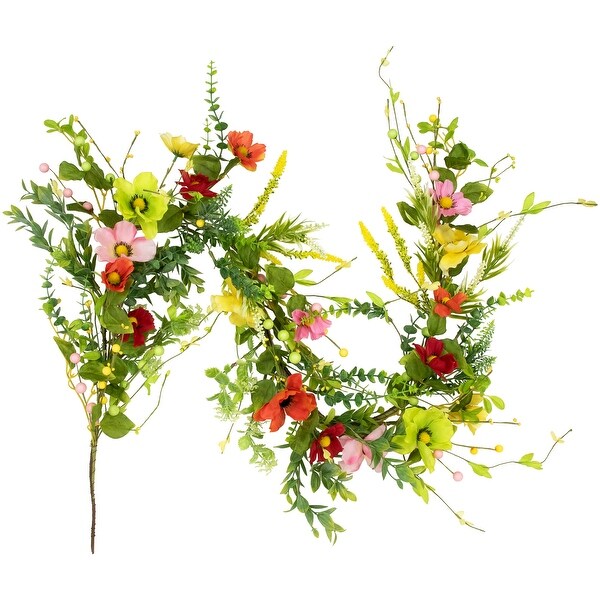 Poppy and Eucalyptus Spring Garland