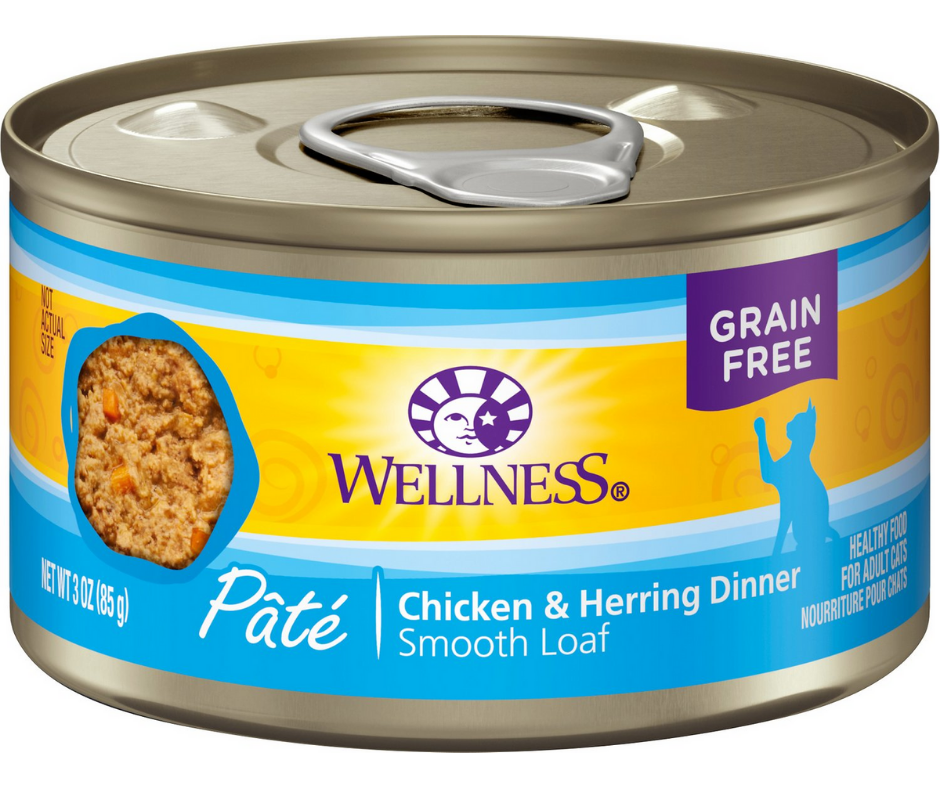 Wellness Complete Health Pâté - All Breeds， Adult Cat Chicken and Herrin