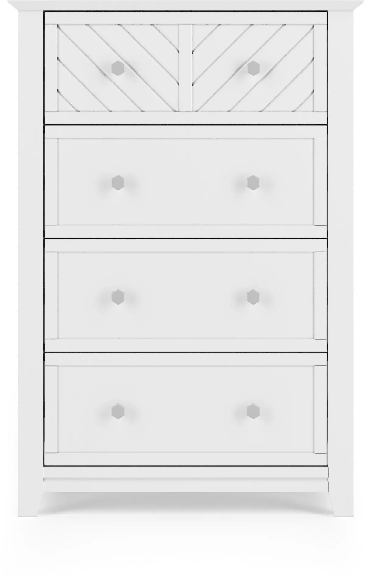 Atwood Matte White 4-Drawer Chest of Drawers