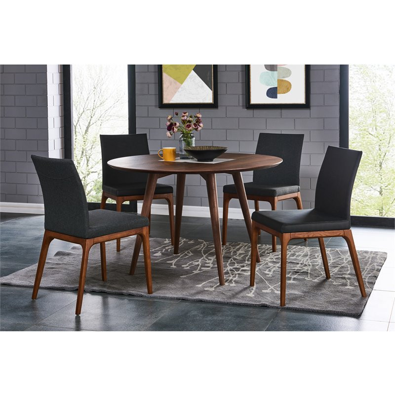 New Pacific Direct Devon 18.5 quotFabric Chair in Night Shade Gray (Set of 2)   Dining Chairs   by Homesquare  Houzz