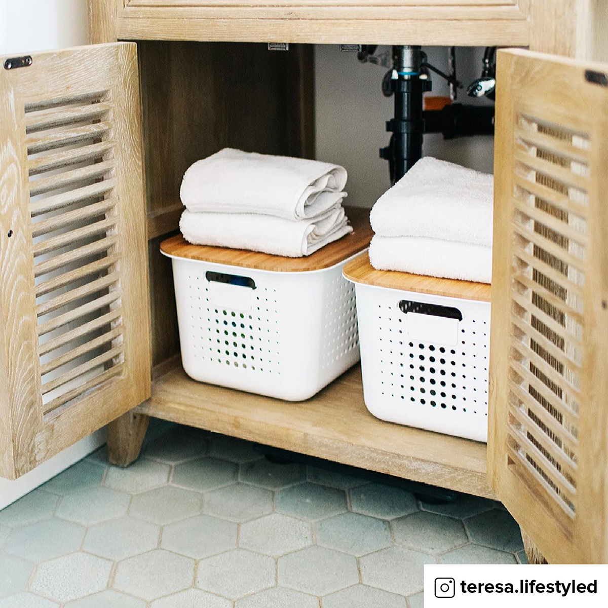 White Nordic Storage Baskets with Handles