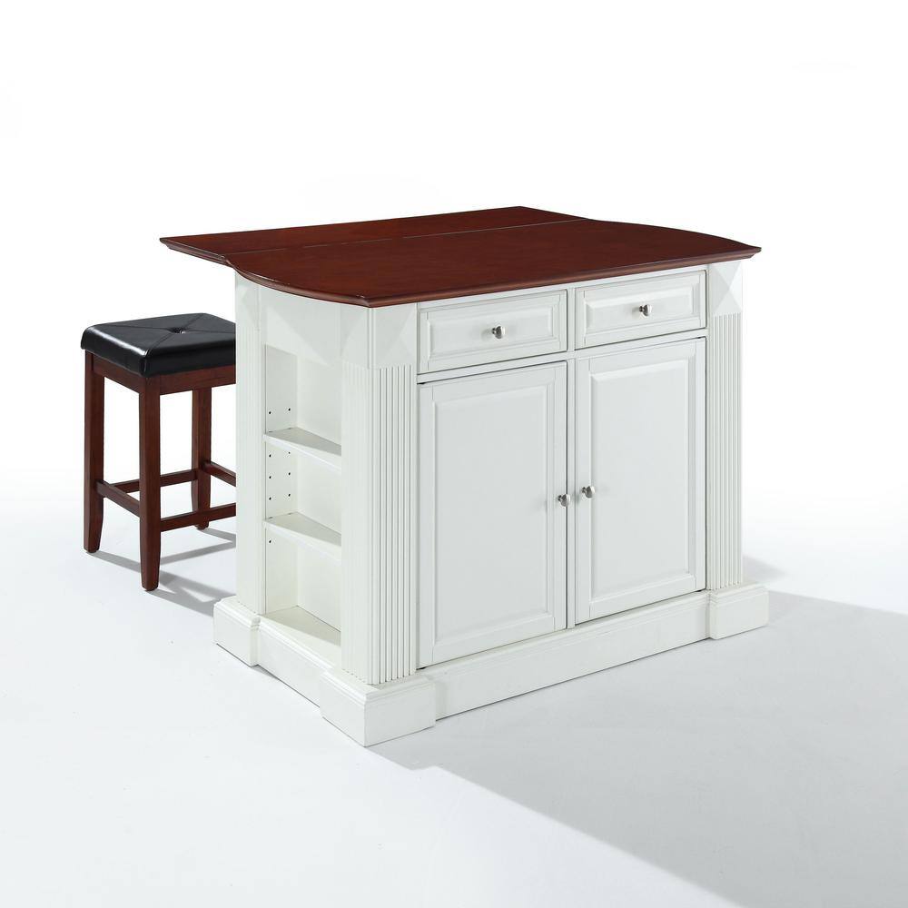 CROSLEY FURNITURE Coventry White Kitchen Island with Stools KF300075WH