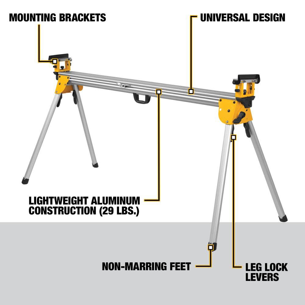 DEWALT 12 Double Bevel Sliding Compound Miter Saw with Heavy Duty Miter Saw Stand DWS780DWX723 from DEWALT