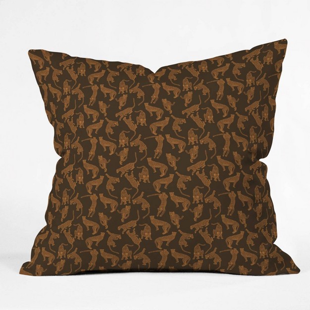 Iveta Abolina Cheetah Gisselle Throw Pillow Brown Deny Designs