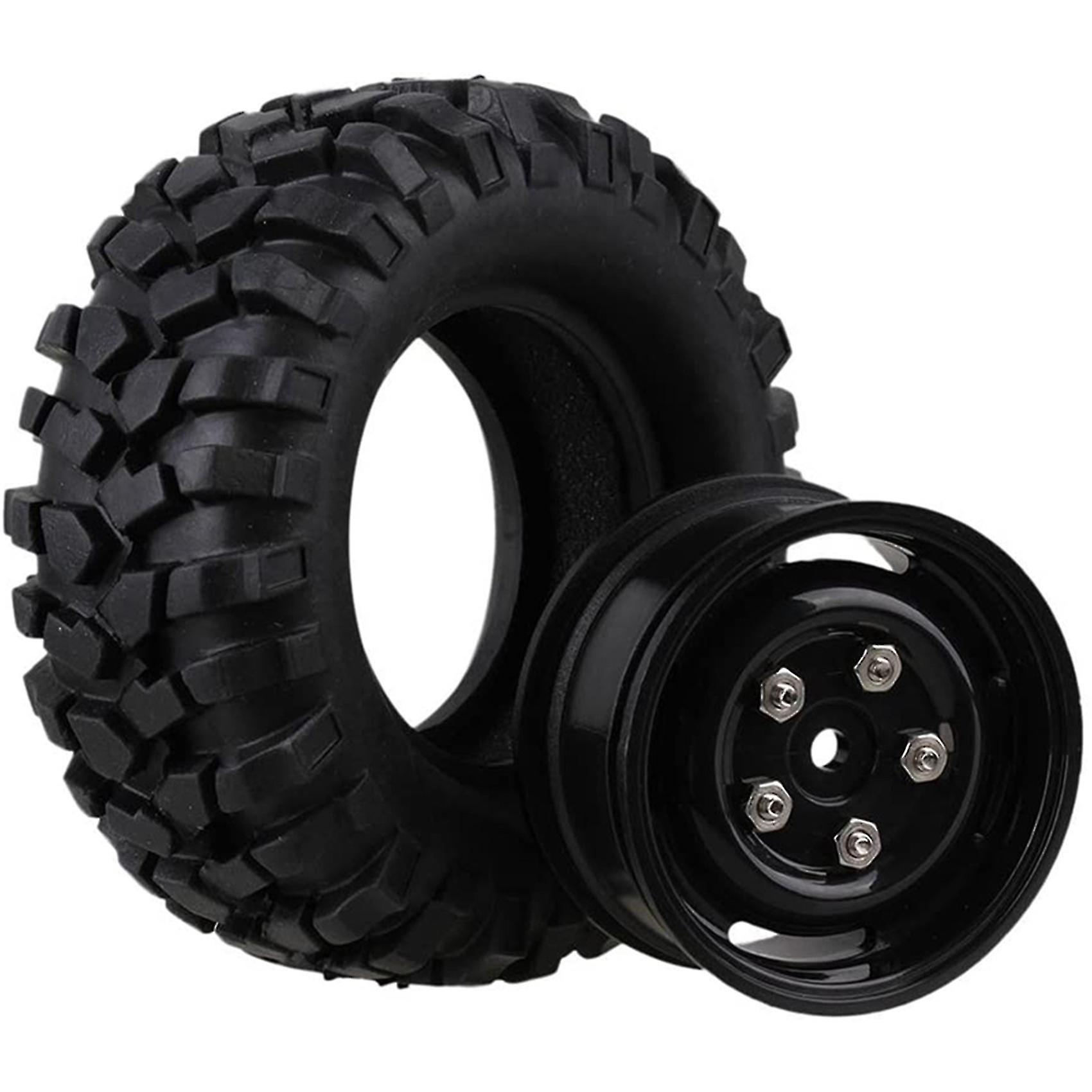 12pcs 96mm 1.9 Inch 12mm Hex Wheel Rim And Tyres Tires For 1/10 Rc Crawler Car Redcat Traxxas Trx4