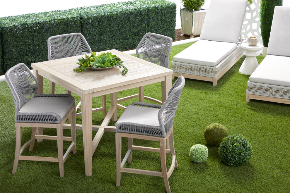 Carmel Outdoor 42 quotSquare Counter Table   Transitional   Outdoor Pub And Bistro Tables   by HedgeApple  Houzz