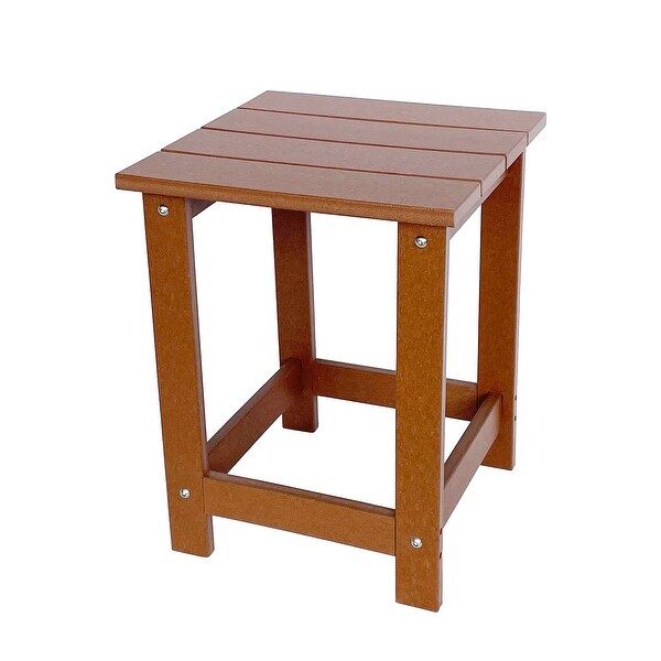 Hampton All Weather Poly Lumber Outdoor Square Patio Side Table