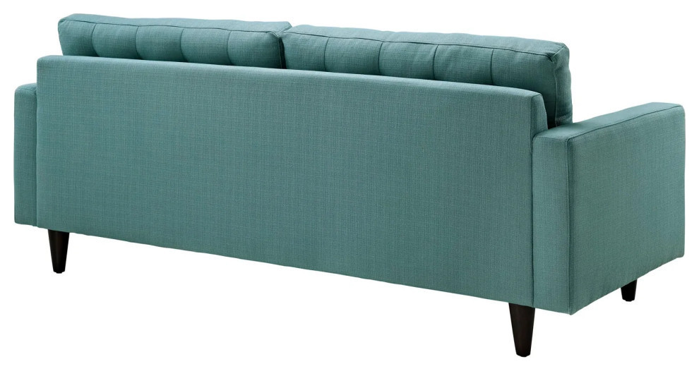 Melanie Laguna Armchair and Sofa 2 Piece Set   Midcentury   Living Room Furniture Sets   by Peachtree Fine Furniture  Houzz