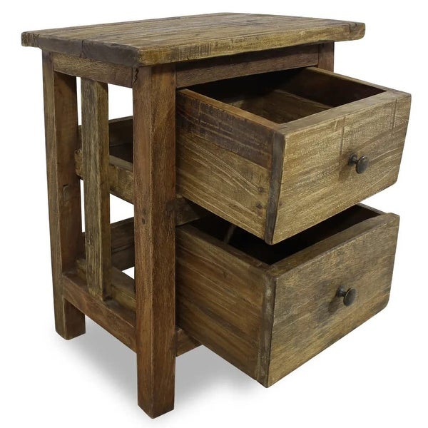 Nightstand Home Bedroom Furniture Wooden Vintage Bedside Storage Table Cabinet Telephone Stand OrganizerSolid - - 37636988