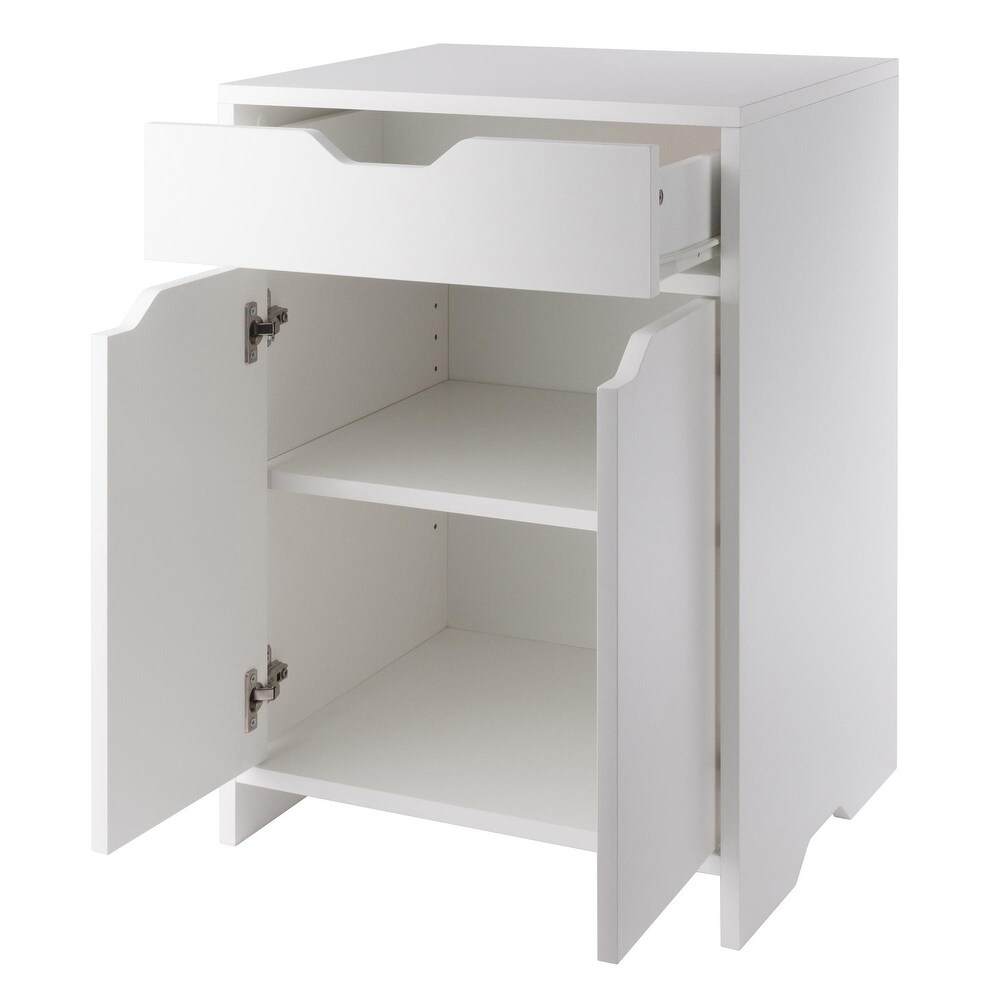 Two Shelf Storage Cabinet with Drawer   26.25\