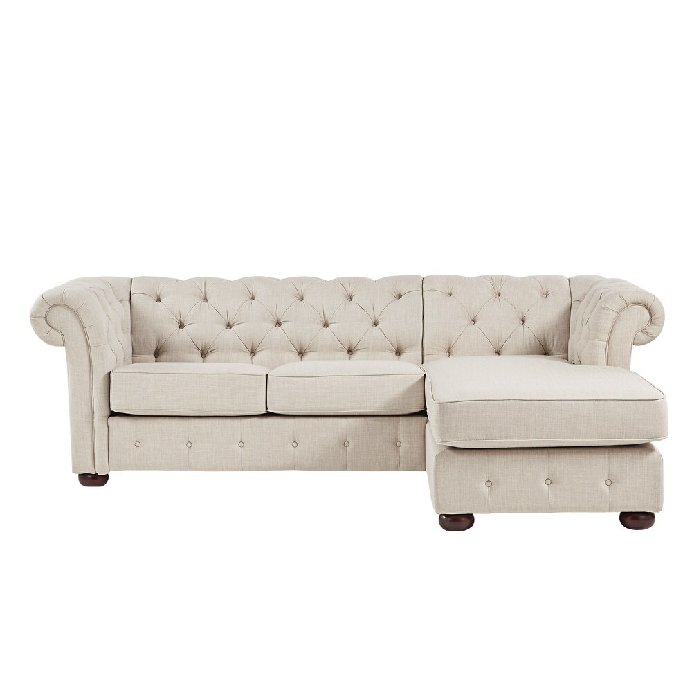 Knightsbridge Tufted Scroll Arm Chesterfield 3 Seat Sofa and Chaise by iNSPIRE Q Artisan