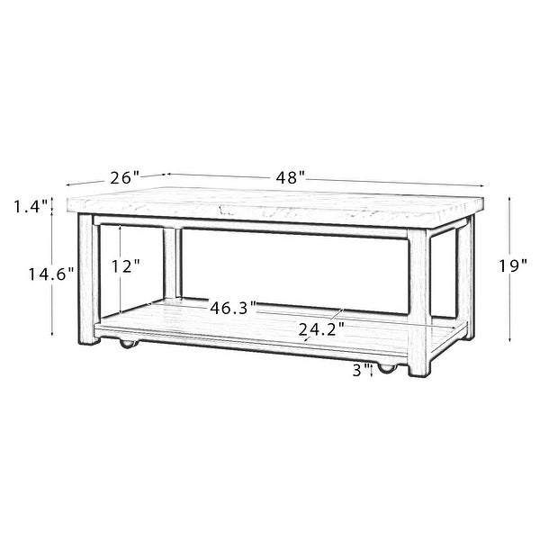 Norma Multifunctional Rectangular Coffee Table by HULALA HOME